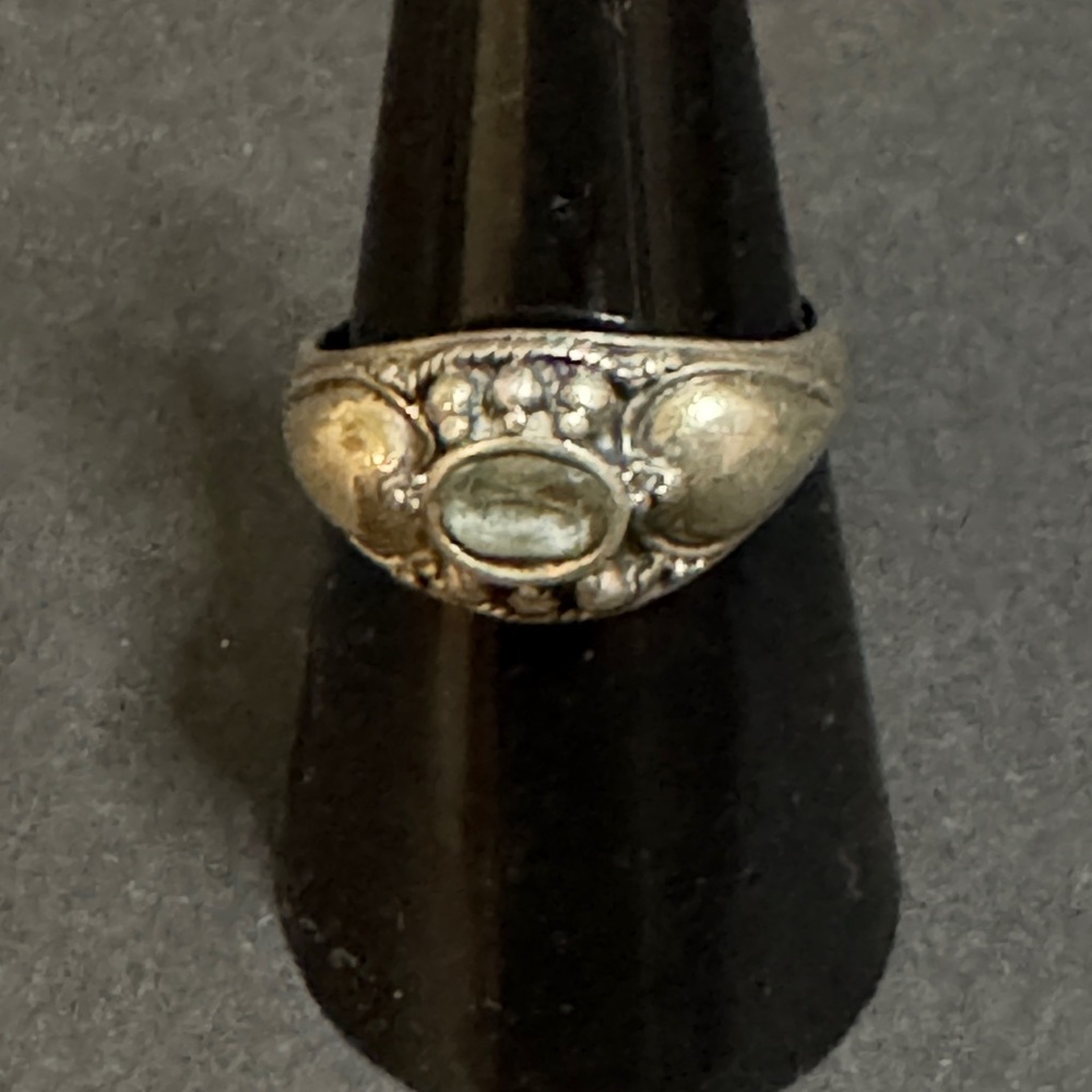 Elegant Silver and Blue Ring